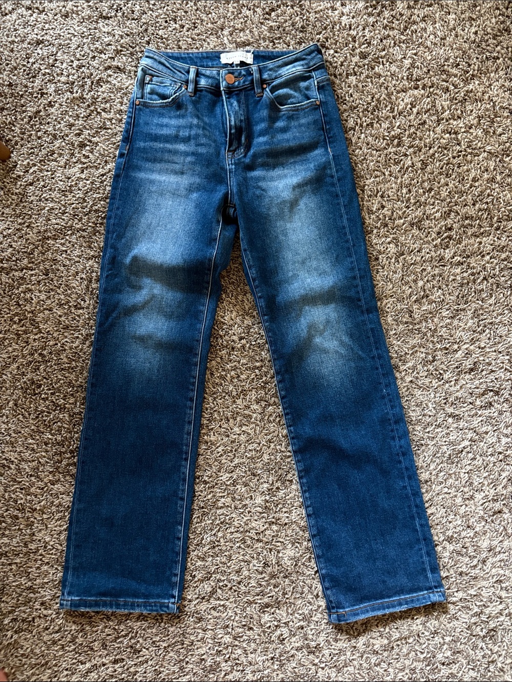 Men's Straight-Leg Jeans in Dark Blue Wash